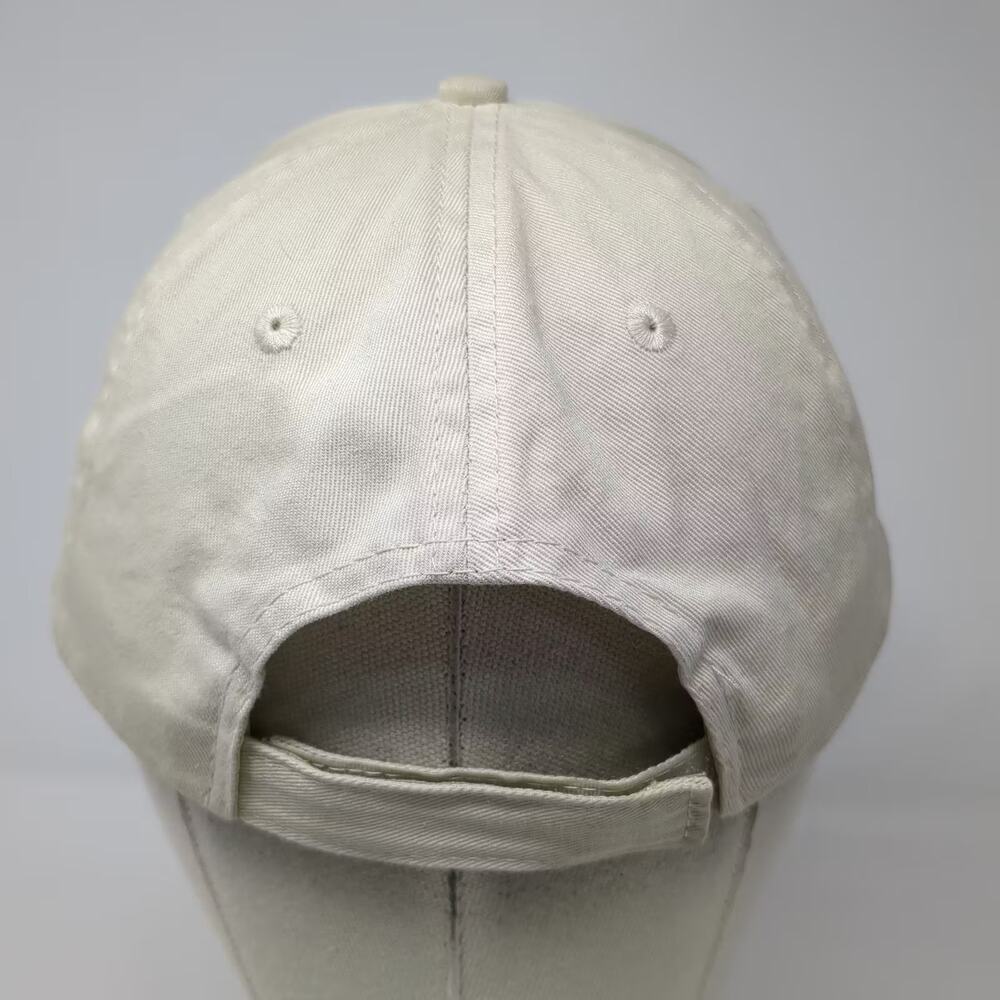 Port & Company Baseball Cap Hat Beige Blue One Size Embroidered Roaring Springs - Picture 6 of 10